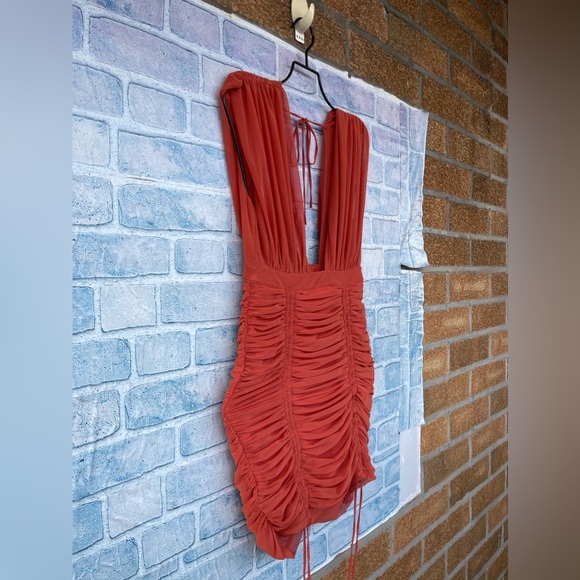 Michael Costello x REVOLVE Coen Mini Dress in Orange size small - Picture 7 of 12